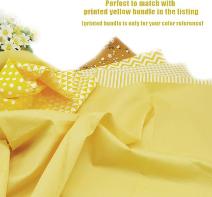 Pre-Cut Quilting Cotton Twill Light Yellow Candy Color Fabric Craft Cloth,DIY for Sewing Crafting 61" by 1 Yard Rose Flavor