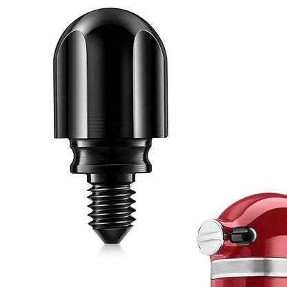 Attachment Knob Thumb Short Screw fit for Kitchen Aid Mixers with Screw-On Hup Cap, Upgraded 6061 Aluminum Long Screw Head Knob Replacement Parts, Replaces 9709194, 4162142, 240374 etc, Black
