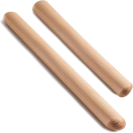 French Rolling Pin Set - Natural Wooden Rolling Pins, Classic Wooden Dough Roller for for Fondant,Pizza, Pie, Pasta, Bread, Pastry, Essential Kitchen Utensil,(8inch, 15.7inch)