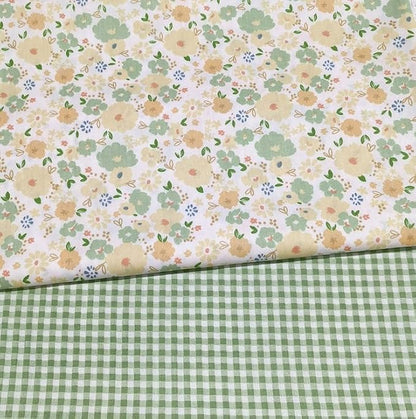7 pcs 20" x 20" Cotton Fabric DIY Making Supplies Quilting Patchwork Fabric Fat Quarter Bundles DIY for Quilting Cotton Patchwork Cushions (Flowers Square, 20" x 20")