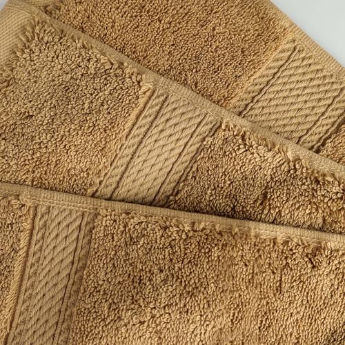SUPERIOR Egyptian Cotton Pile Heavyweight Bath Sheet, 2 Piece Set, Toast