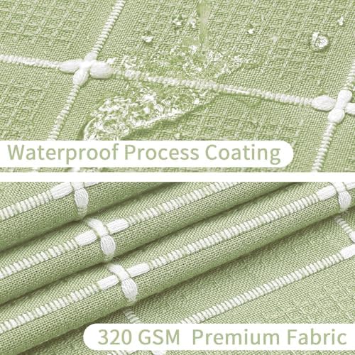 Gibelle Sage Green Boho Farmhouse Shower Curtain for Bathroom 72x72