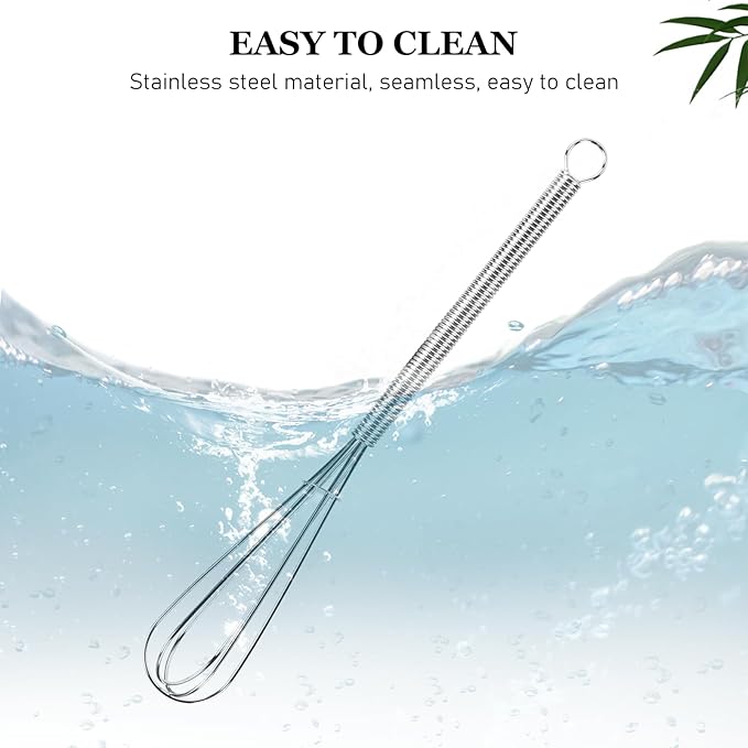NileHome Mini Whisks Stainless Steel Whisk 7" Kitchen Small Wisk Balloon Wire Tiny Whisks for Cooking, Whisking, Blending, Beating, Stirring