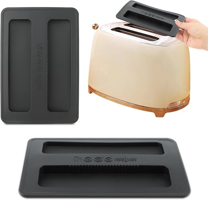 2 Pack Toaster Cover, Silicone Toaster Lid Appliances Top Cover, Universal Bread Machine Cover Kitchen Bread Maker Lid, Sandwich Machine Part Accessories