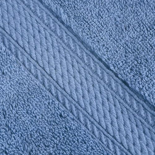 Superior Egyptian Cotton 800 GSM Plush & Absorbent, 9 Piece Set, Denim Blue