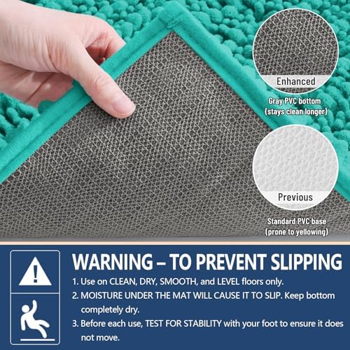Arotive Bathroom Rugs Mat 30x17, Soft Absorbent Chenille Shaggy Bath Mat