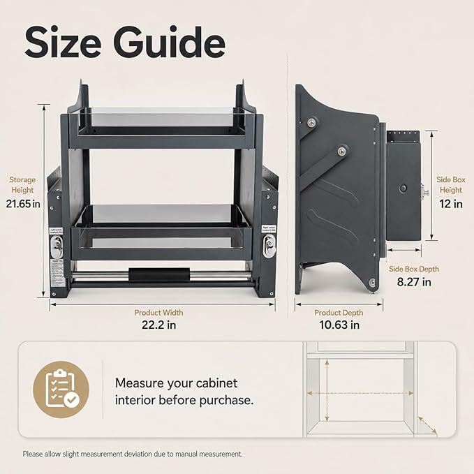 Pull Down Cabinet Shelf 2 Tier Pull-Out Cabinet Organizer Adjustable Bearing Kitchen Cabinet Organizer Shelves with Double-Lever, Drop Down Shelf Organizer Spice Rack System for Dish Rack