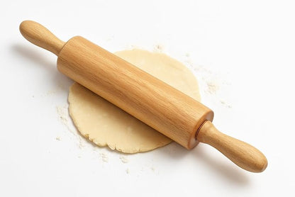 Rolling Pin for Baking Pizza Dough Non-Stick Dough Roller with Handles 18 Inches Long Baking Rolling Pin for Pizza, Fondant, Crust, Cookie & More