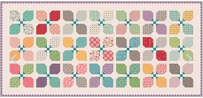 Riley Blake Piece & Plenty by Lori Holt of Bee in My Bonnet and It’s So Emma, Perfect for Quilting, Apparel, DIY Crafting, and Home Decor (Pretty Petals Runner Boxed Kit)