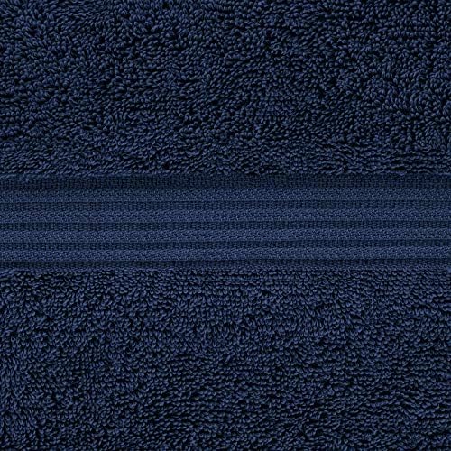American Veteran Towel, 100% Cotton Turkish Washcloths for Bathroom Essentials 4 Pack, Soft Absorbent Wash Cloths Quick Drying Small Towels Washrags, Navy Blue