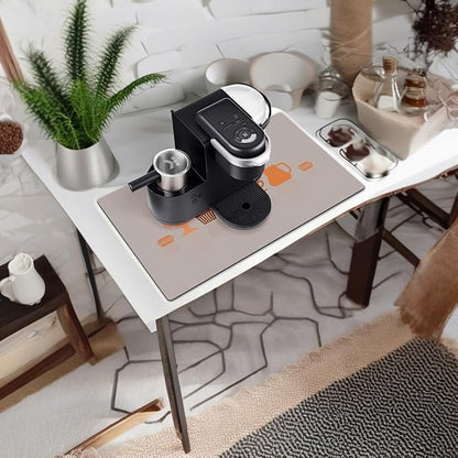 Golener Thick Counter Protector Absorbent Coffee Machine Spill Mat, Desk Protector, Prevent Moving, Coffee Mat Placemats Under Any Drink Coffee, Tea