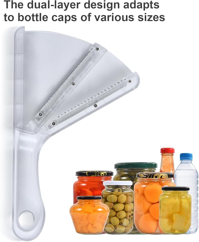 Jar Opener for Weak Hands, Dual-Layer Multifunctional Jar Opener Gripper, Bottle Openers for Seniors, Kitchen Gadgets, Non-Slip Jar Openers for Seniors, Arthritis, Lid Opener,