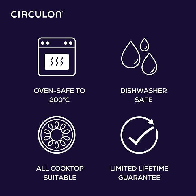 Circulon Symmetry Hard Anodized Nonstick Induction Frying Pan Twin Pack, 10-Inch and 12-Inch, Pan Sets for Cooking Nonstick, Black