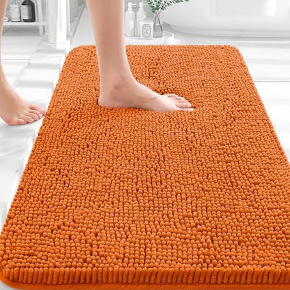 OLANLY Bathroom Rugs 35x24, Extra Soft Absorbent Chenille Bath Rugs