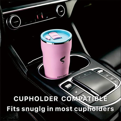 30 oz Stainless Steel Insulated Tumbler with Straw and Lid, Double Wall Vacuum Travel Cup, Spill Resistant, Fits Most Cup Holders, for Water, Iced Coffee and Hot Drinks, Pink Lemonade