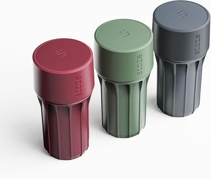 Staze Air Tight Smell Proof Container (148ml) – Vacuum Seal Jar -Waterproof Food Storage Canister, Portable Small Smell Proof Jar for Coffee, Herb, Spice & Gummies - (VISTA TRIO)