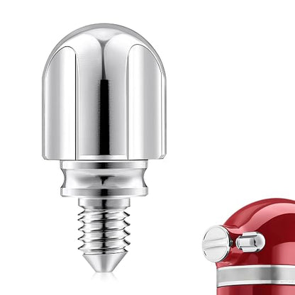 Attachment Knob Thumb 1.5‘’ Short Screw fit for Kitchen Aid Mixers with Screw-On Hup Cap, Upgraded 6061 Aluminum Long Screw Head Knob Replacement Parts, Replaces 9709194, 4162142, 240374 etc, Chrome