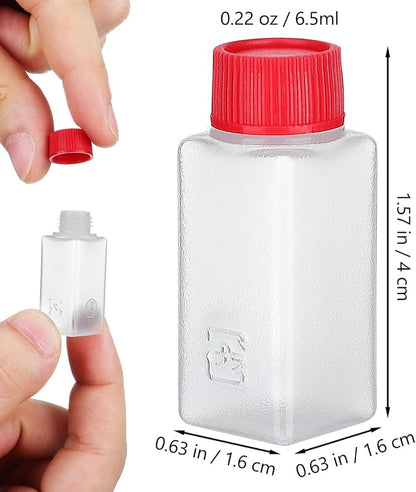 PRETYZOOM 100 Pcs Mini Condiment Bottles, Small Sauce Containers, Seasoning Packets with 0.2 Oz Small Bottles for Vinegar Soy Takeout Meals, On-the-Go Dining, Convenient Spice, Condiment Liquid