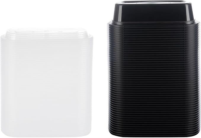 Made in USA - 50 Pack Reusable Microwave & Dishwasher Safe Meal Prep Containers (35 Oz)