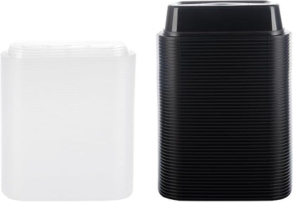 Made in USA - 50 Pack Reusable Microwave & Dishwasher Safe Meal Prep Containers (35 Oz)