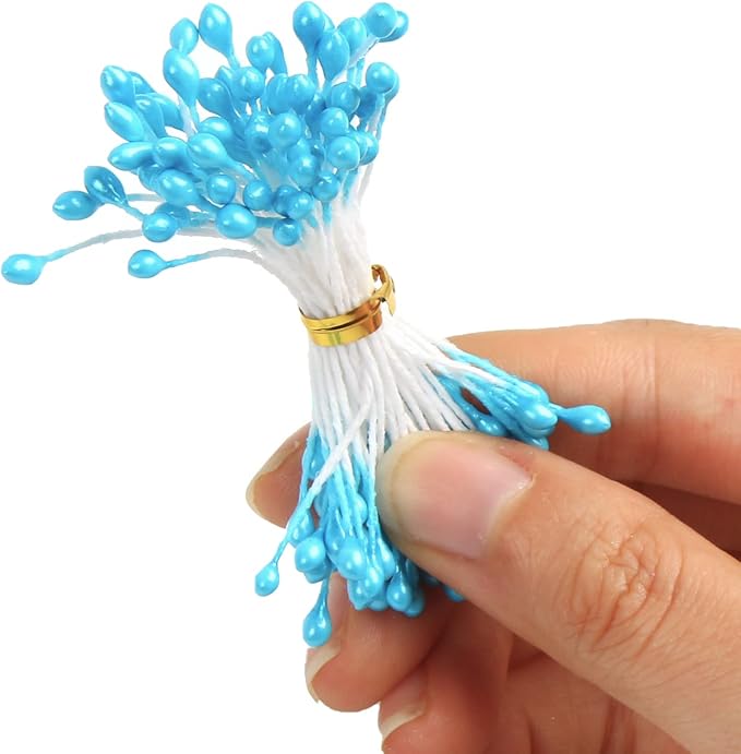 DECORA 16 Colors 1360 Pieces Mixed 3mm Pearl Flower Stamens for Decoration (Classic)