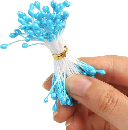 DECORA 16 Colors 1360 Pieces Mixed 3mm Pearl Flower Stamens for Decoration (Classic)