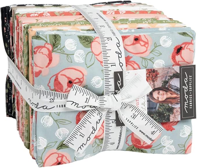 Country Rose AB Bundle by Lella Boutique, 36 18-inch by 22-inch Precut Fabric Fat Quarters