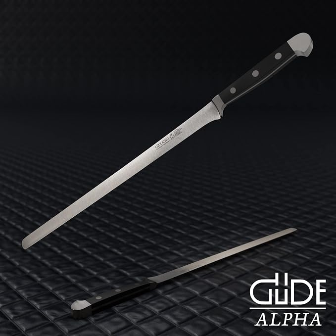 Güde Alpha Series Hand Forged/Sharpened Salmon Slicer, 12-in - Ice Hardened Steel - Made in Solingen, Germany Since 1910