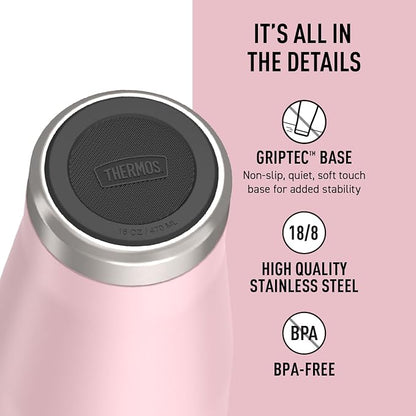 THERMOS ICON SERIES, Stainless Steel Mug, Sunset Pink, 16 oz