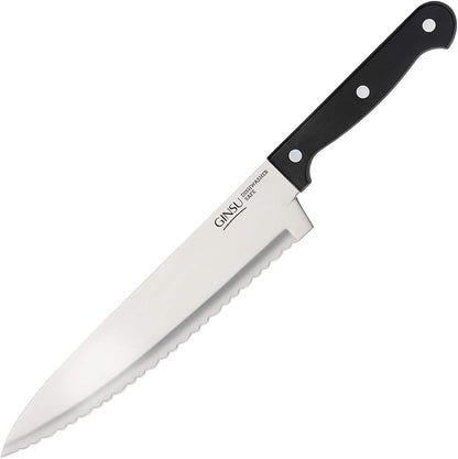 GINSU Kiso 8" Chef Knife, Black - Dishwasher Safe and Always Sharp