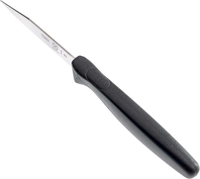 Mercer Culinary Millennia Black Handle Paring Knife, Clip Point Blade, 3.25-Inch