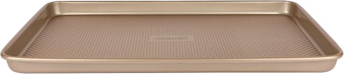 David Burke 15x10 Cookie Sheet – Carbon Steel, PFTE & PFOA Free, Oven Safe, Non-Toxic, Perfect for Baking and Roasting – Bronze