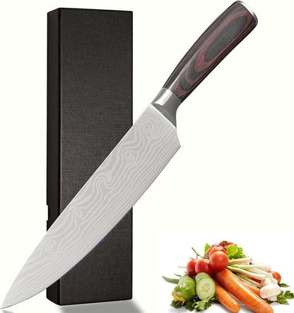 8 Inch Chef Knife- Professional Ultra Sharp Kitchen Knife Made of High-Carbon Stainless Steel (3Cr13) with Ergonomic Handle for Home Cooks & Master Chef
