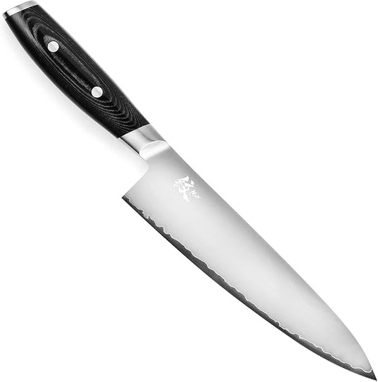 Yaxell Mon 8" Chef's Knife - Made in Japan - VG10 Stainless Steel Gyuto with Micarta Handle