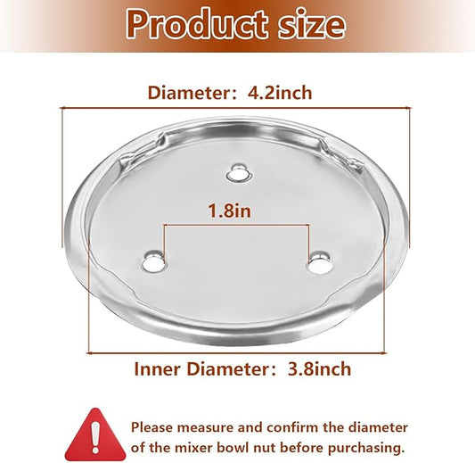 Showingo W10191926 Mixer Bowl Screw Cap Replacement for Whirlpool KitchenAid Kenmore Mixer Bowl Clamping Plate Replace 4163032 WPW10191926 AP6016640 4161126