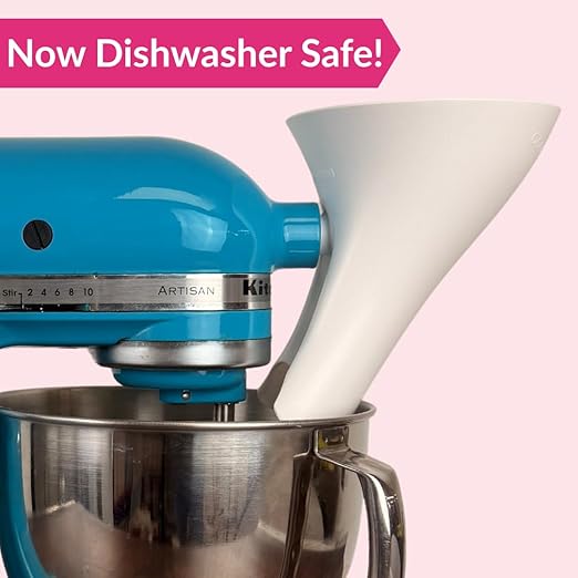 Countess Flour Funnel™ - Stand Mixer Attachment by The Cookie Countess (White)