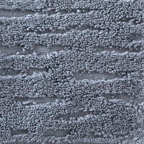 SKL Home CloudSoft Washcloth Set, 4-Piece, 100% Cotton Luxury, Smoke Blue