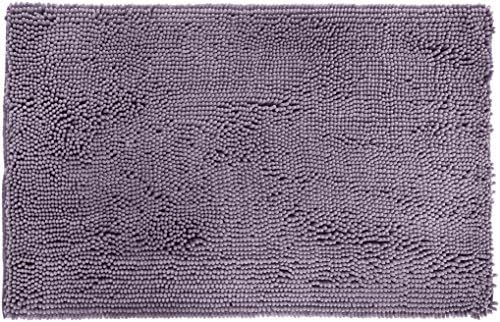 Amazon Basics Non-Slip Microfiber Absorbent Plush Shag Bathroom Rug Mat, Machine Washable, 21" x 34", Lavender (Pack of 12)