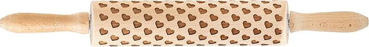 Mrs. Anderson’s Baking Embossing Rolling Pin, Heart Design, European Beechwood