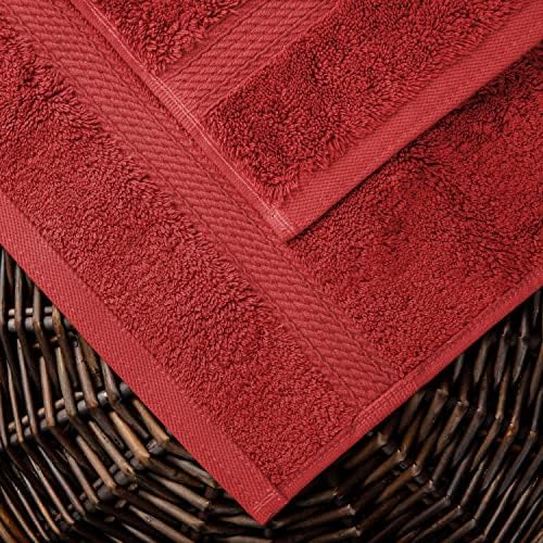 Superior Egyptian Cotton Ultra Plush & Absorbent, 10 Piece Set, Red
