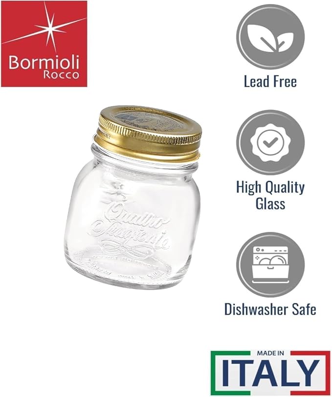 Bormioli Rocco Quattro Stagioni 5 oz. Canning Jar, Set of 12