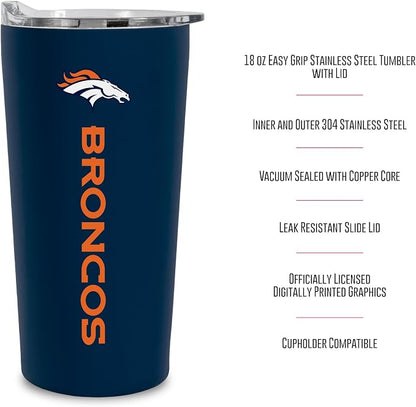 Rico Industries NFL Football Soft Touch, Easy Grip Tumbler