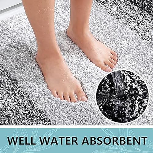 Arotive Microfiber Bathroom Rugs, Shaggy Soft and Absorbent Bath Rug, 24x24