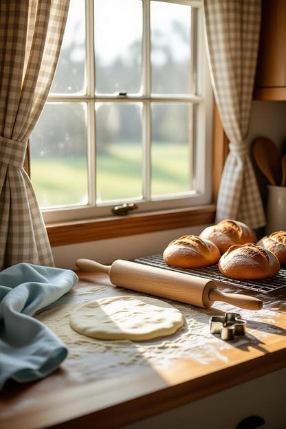 Rolling Pin for Baking Pizza Dough Non-Stick Dough Roller with Handles 18 Inches Long Baking Rolling Pin for Pizza, Fondant, Crust, Cookie & More