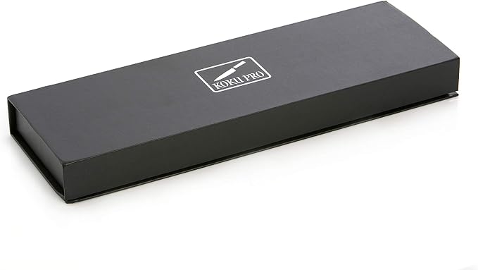 Japanese Knife - Super Sharp 8” Chef Knife - High Carbon Stainless Steel Kitchen Knife - Also Includes: Knife Sharpener, Pair of Kevlar (Cut-Resistant ) Gloves & Bag, Plus Storage Box