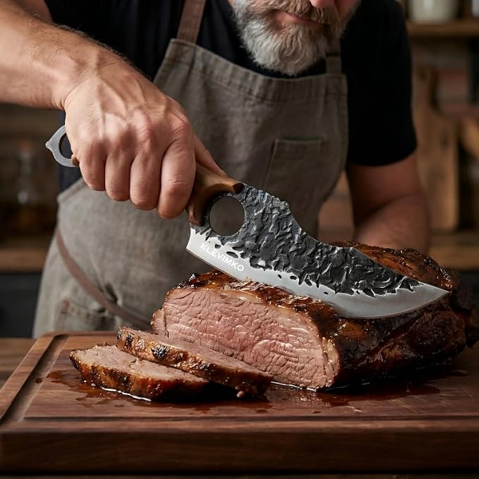 6 Inch Forged High Carbon Steel Kitchen Knife, Chef Knife for Meat/Vegetable Cutting & Deboning