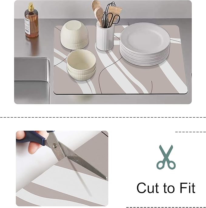 Golener Bar Counter Protector Absorbent Coffee Maker Spill Rug, Heat Resistant Tamping Mat Protects Against Spills, Water Proof Kitchen Decor, Use as Cup Mat