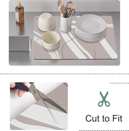 Golener Bar Counter Protector Absorbent Coffee Maker Spill Rug, Heat Resistant Tamping Mat Protects Against Spills, Water Proof Kitchen Decor, Use as Cup Mat