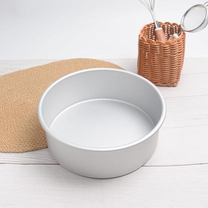 6 x 2 Inch Heart Shaped Cake Pans Set of 2, Aluminum Heart Cake Tin, Baking Cake Pan for Wedding, Party, Family Occasions, Chocolate, Bread. (Round, 8×3 Round Cake Pan)