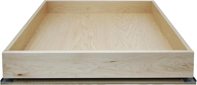 SlidingSusan Hard Maple Pull Out Cabinet Drawer Organizer 20 Inch Wide x 21 Inch Deep Soft Close Sliding Shelf for Kitchen Cabinets, Pantry & Storage Areas, Heavy Duty Wooden Pullout Inserts
